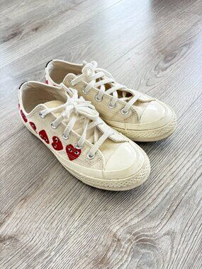 White Converse x COMME des GARÇONS PLAY Chuck Taylor All Star Low Wo's 6 Size